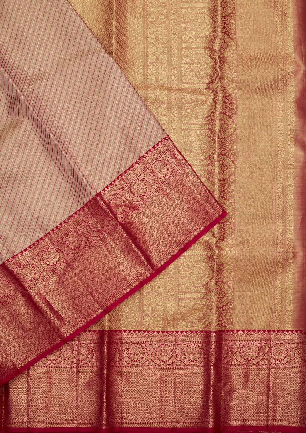 Grey Zariwork Tissue Silk Saree-Koskii