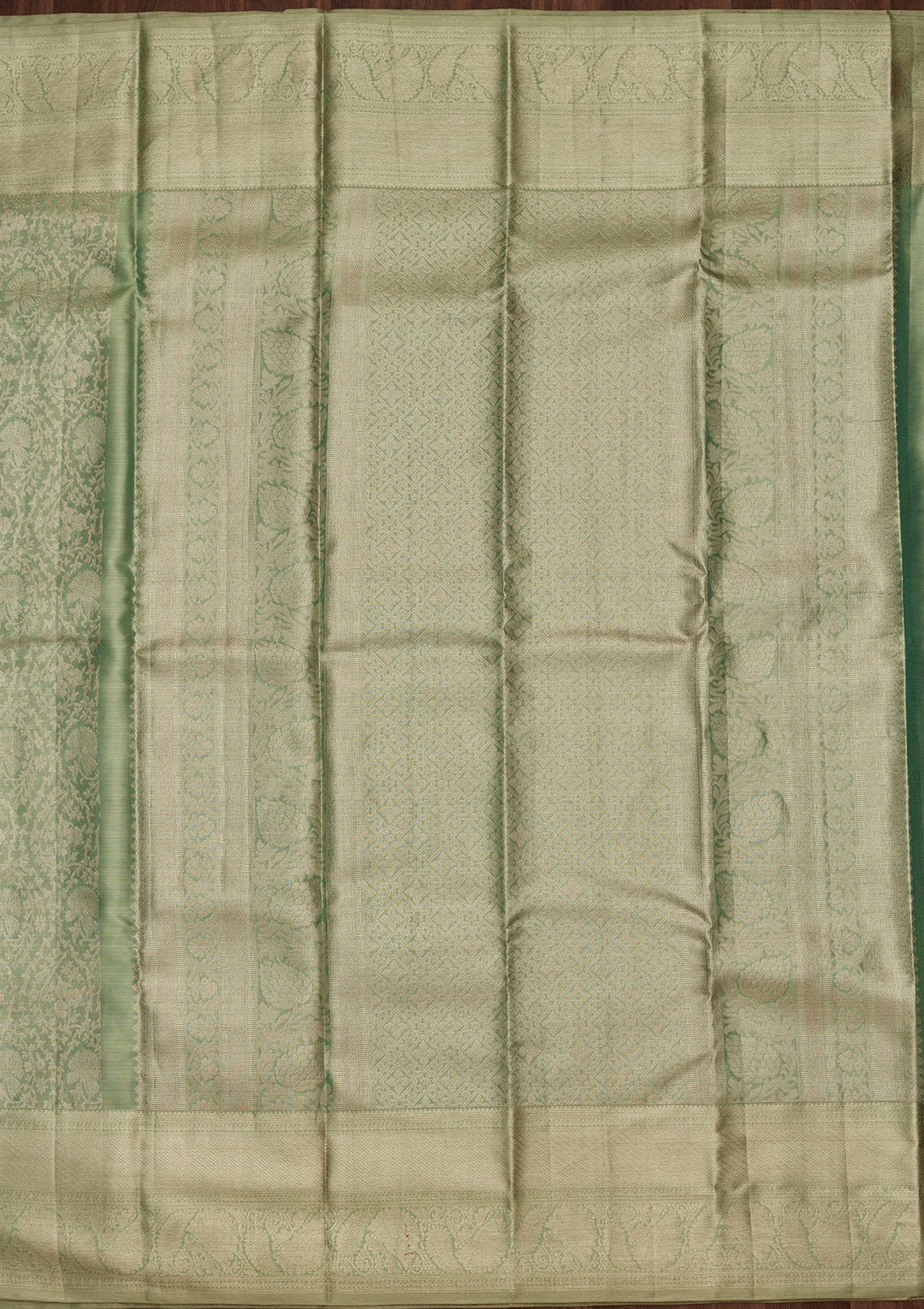 Sea Green Zariwork Tissue Silk Saree-Koskii