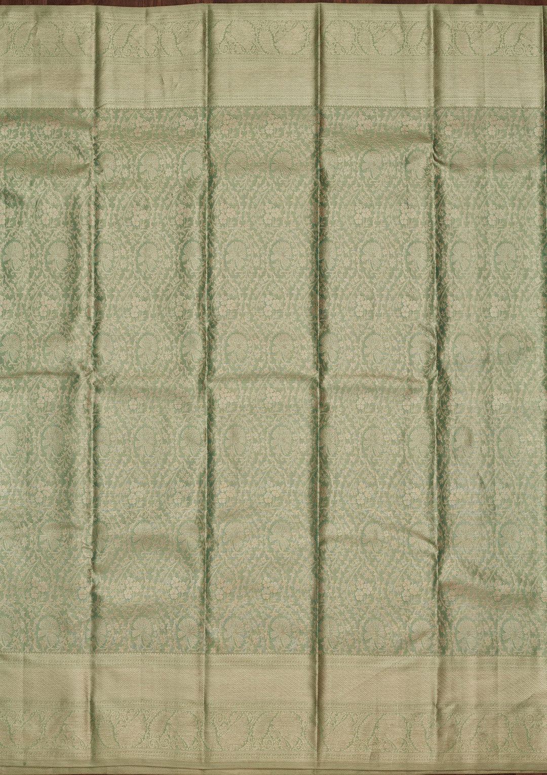 Sea Green Zariwork Tissue Silk Saree-Koskii