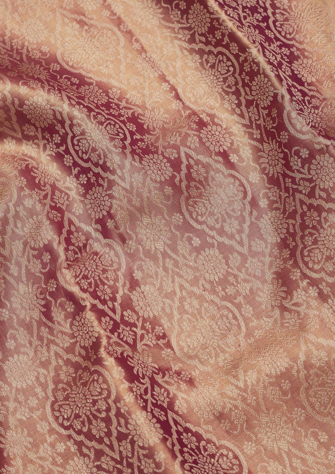 Mauve Zariwork Tissue Silk Saree-Koskii