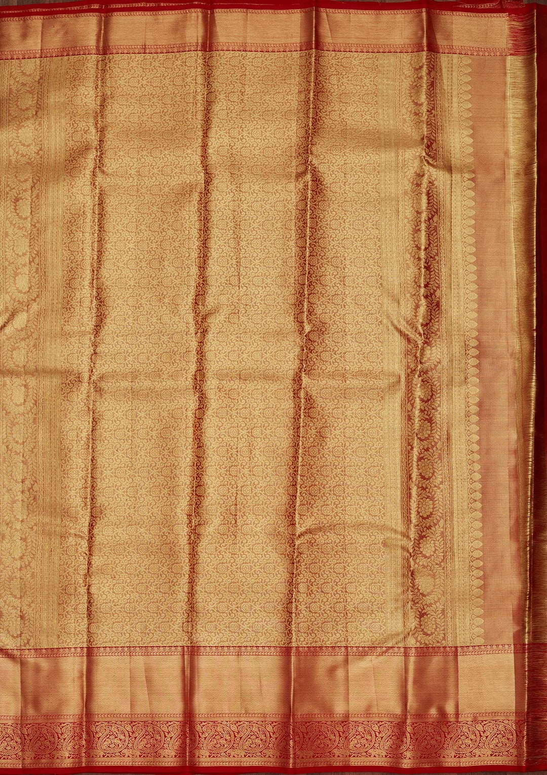 Light Brown Zariwork Tissue Silk Saree-Koskii