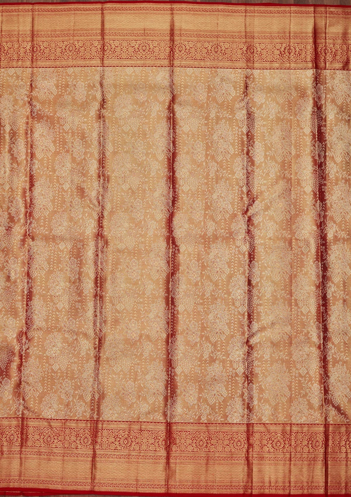 Mauve Zariwork Tissue Silk Saree-Koskii