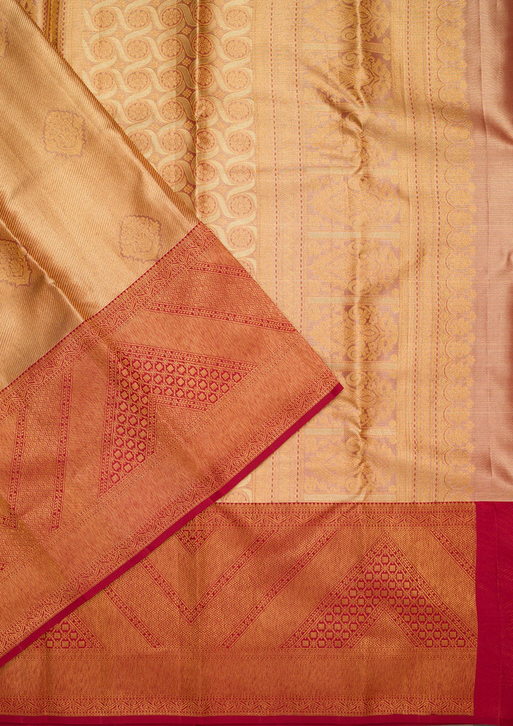 Gold Zariwork Tissue Silk Saree-Koskii