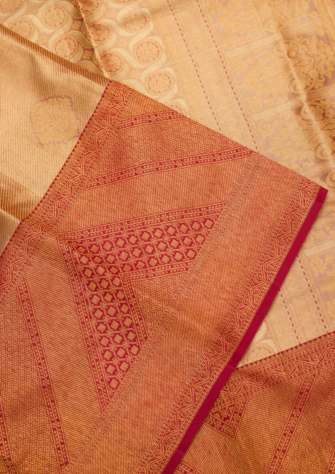Gold Zariwork Tissue Silk Saree-Koskii