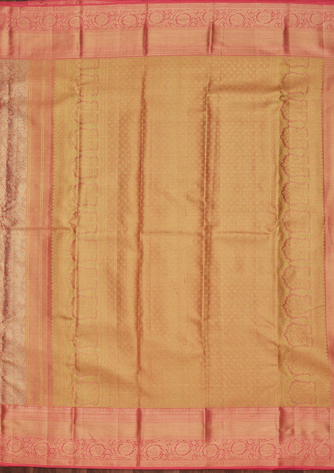 Peach Zariwork Tissue Silk Saree-Koskii