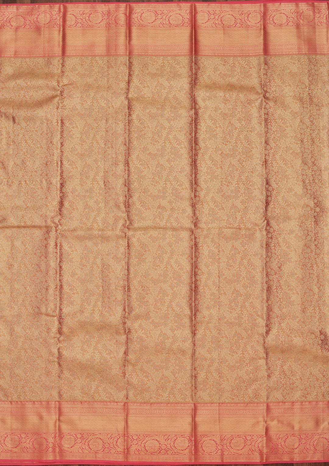 Peach Zariwork Tissue Silk Saree-Koskii