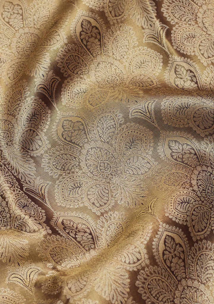 Grey Zariwork Tissue Silk Saree-Koskii