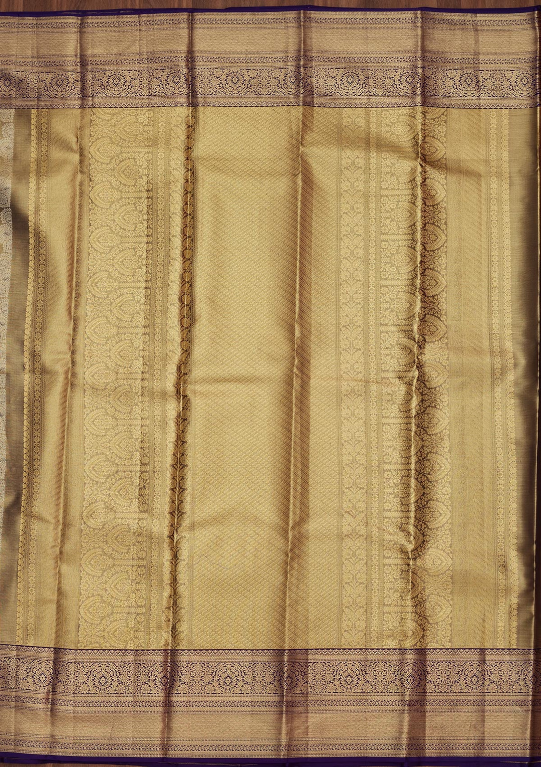Grey Zariwork Tissue Silk Saree-Koskii