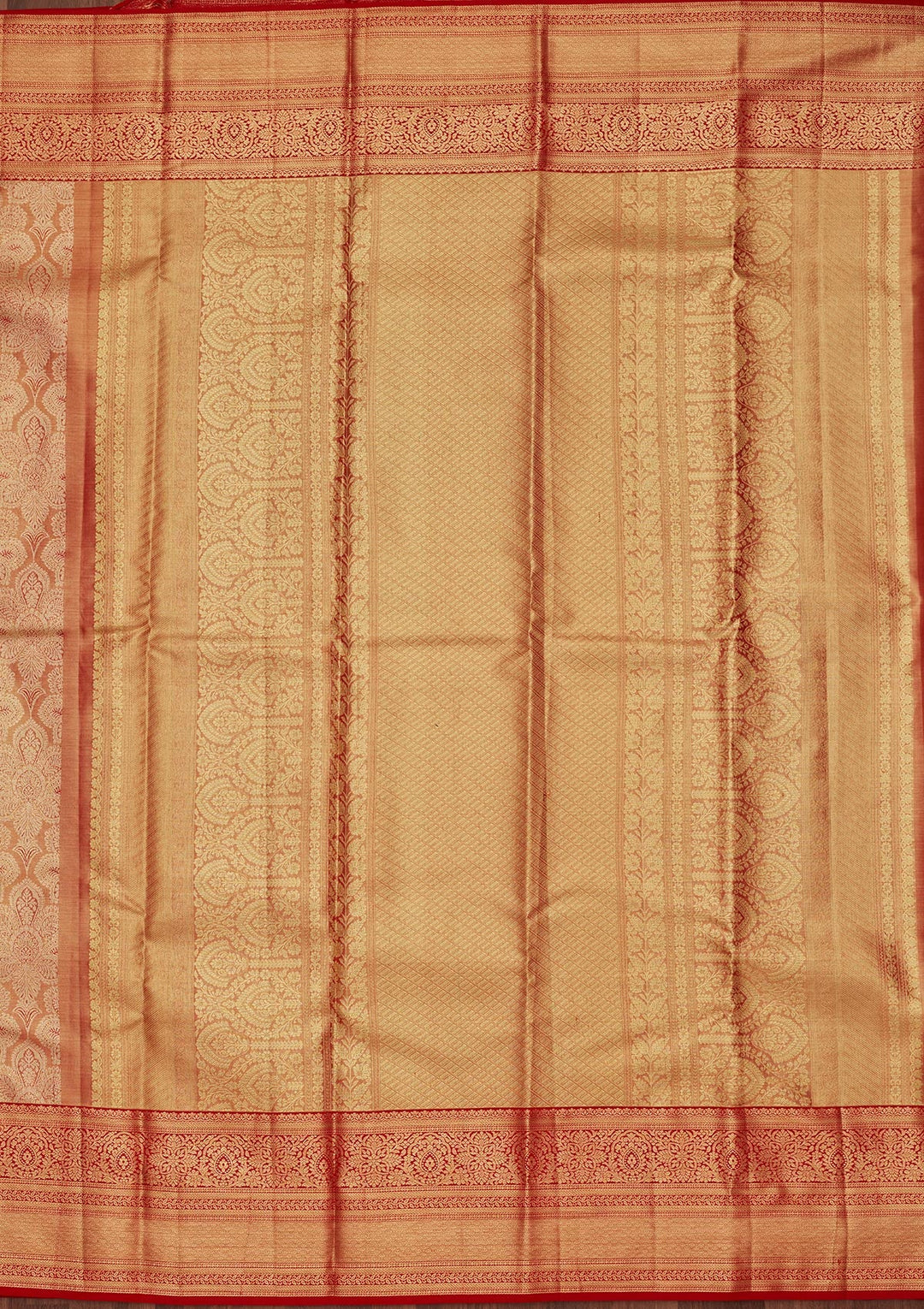 Light Brown Zariwork Tissue Silk Saree-Koskii