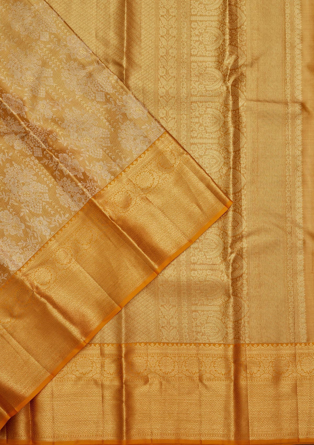 Gold Zariwork Tissue Silk Saree-Koskii