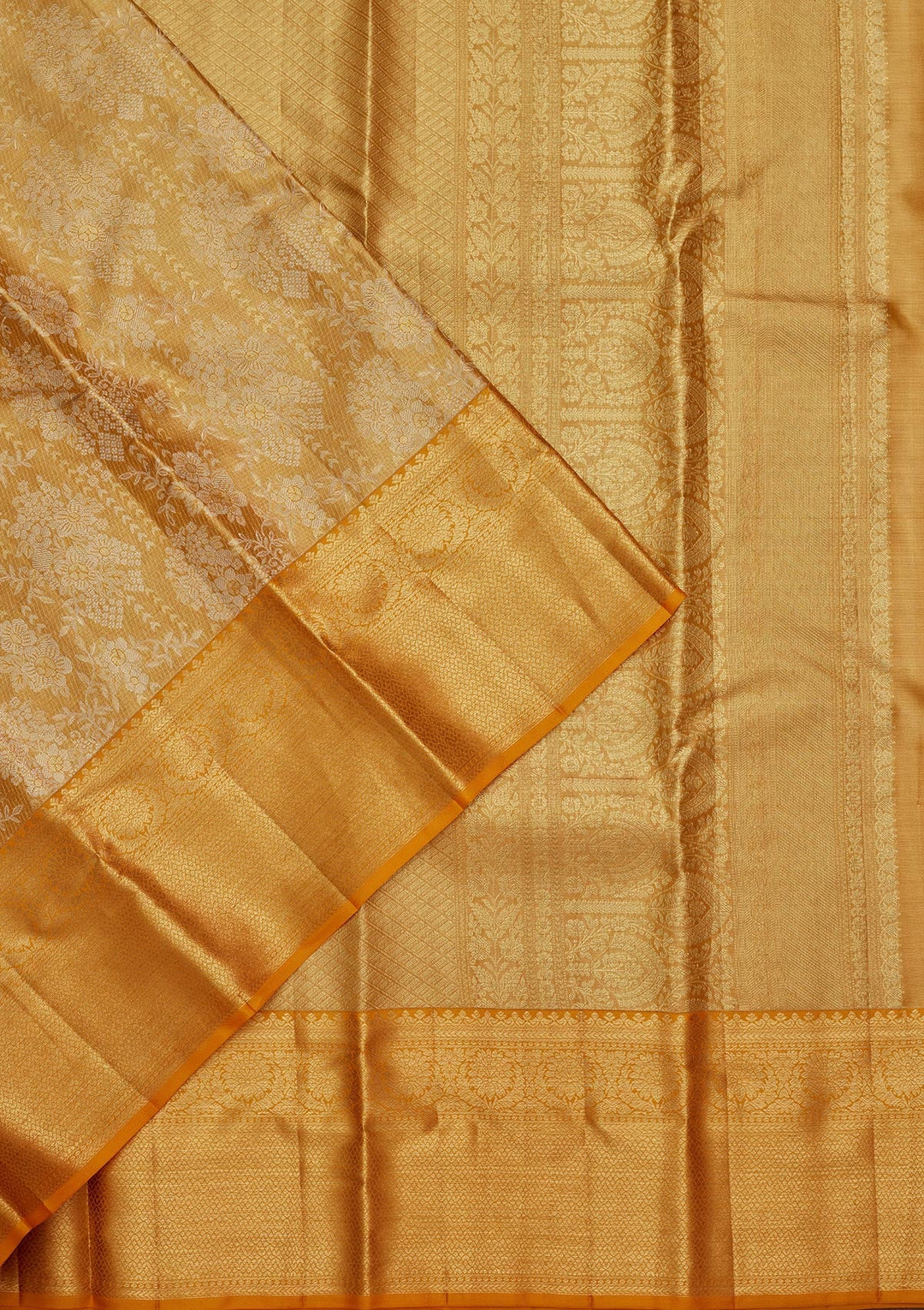 Gold Zariwork Tissue Silk Saree-Koskii