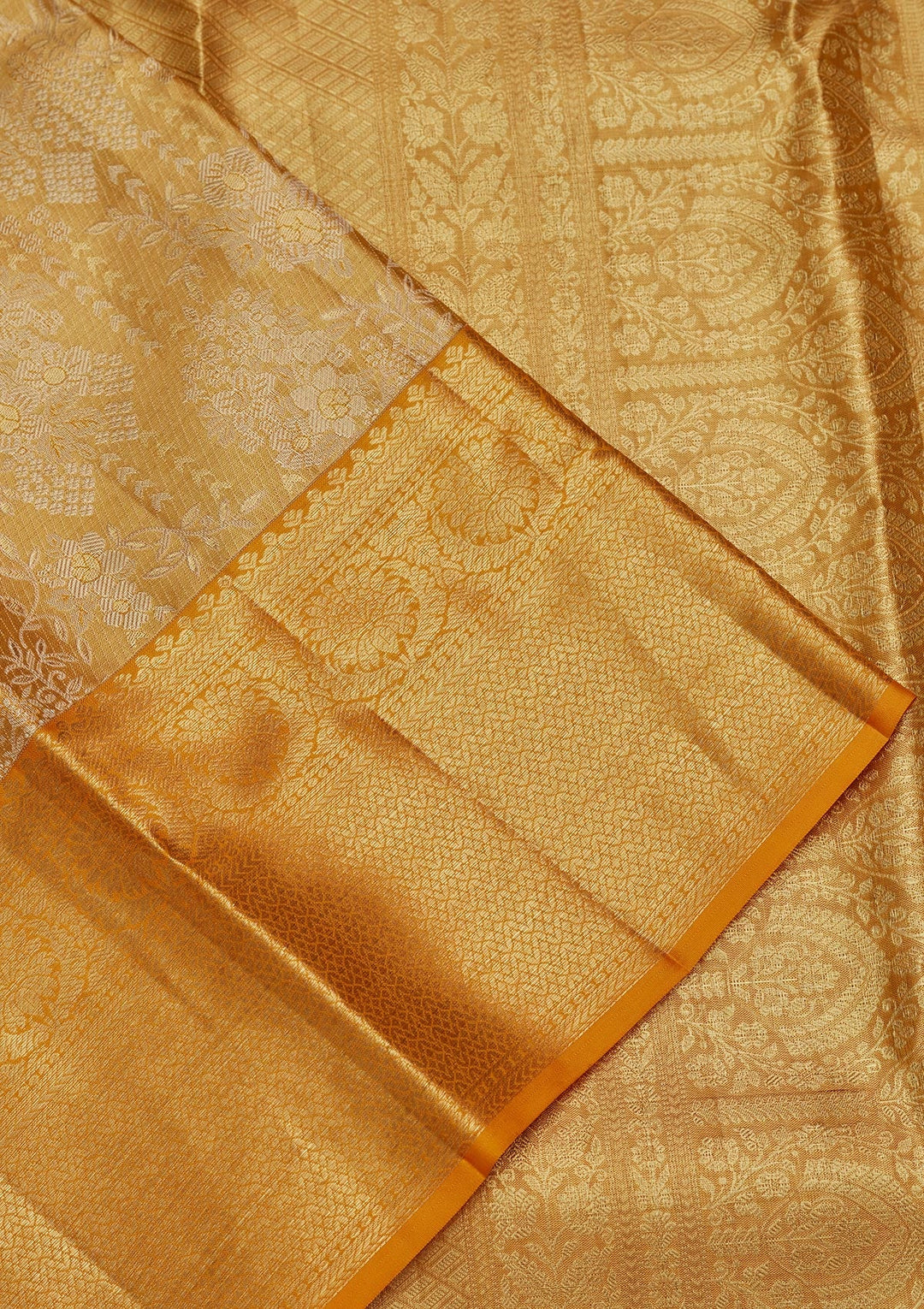 Gold Zariwork Tissue Silk Saree-Koskii