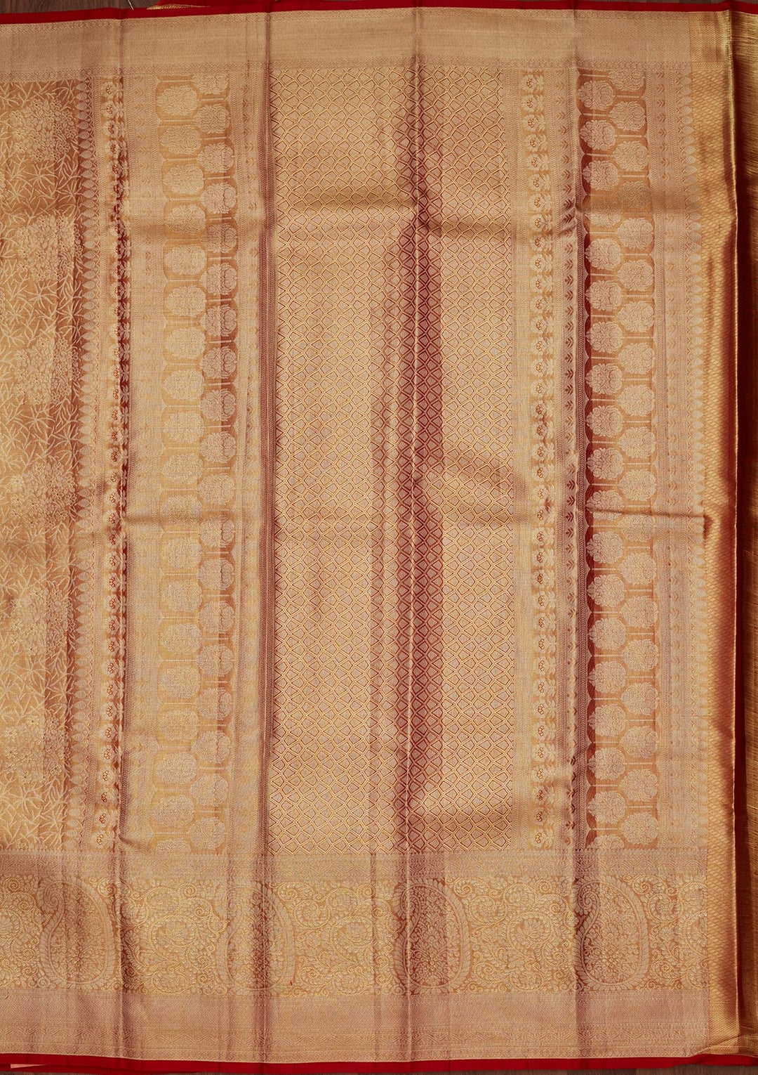 Brown Zariwork Tissue Silk Saree-Koskii