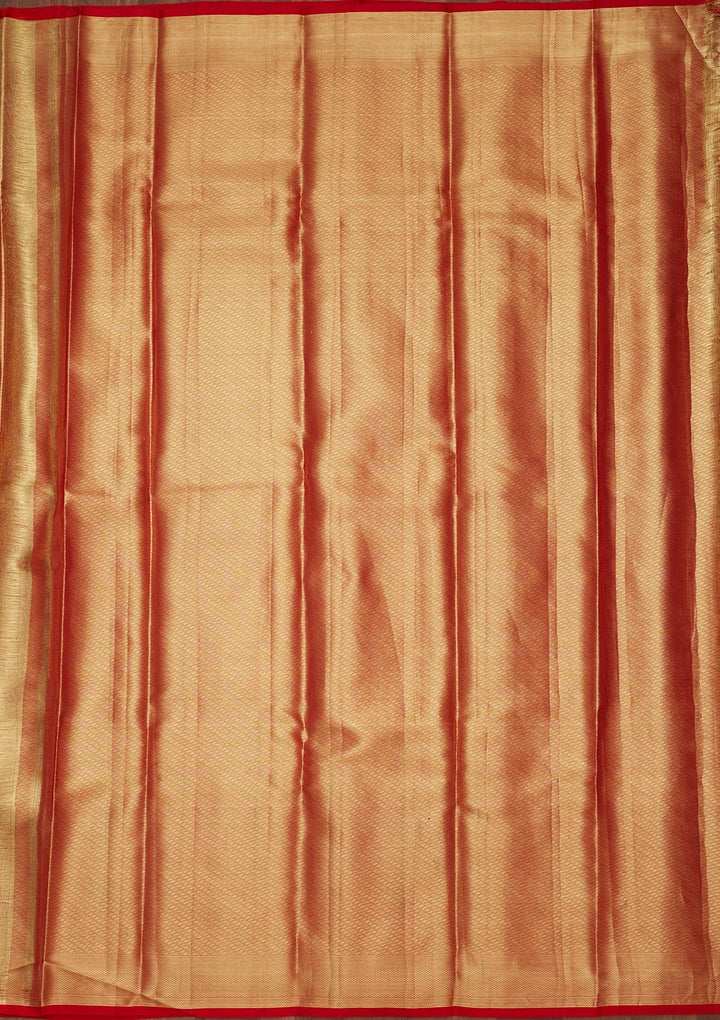 Brown Zariwork Tissue Silk Saree-Koskii