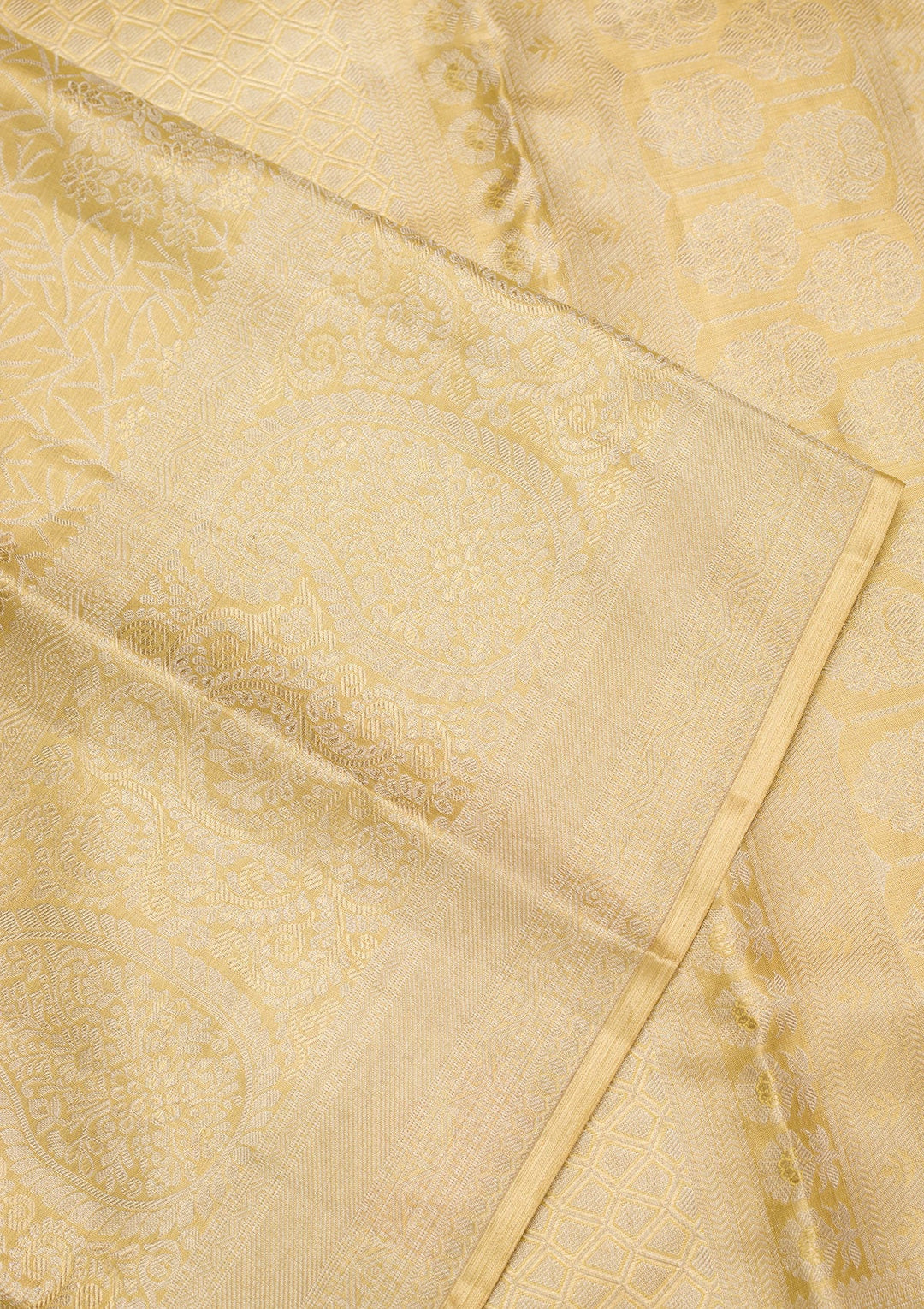 Pista Green Zariwork Tissue Silk Saree-Koskii