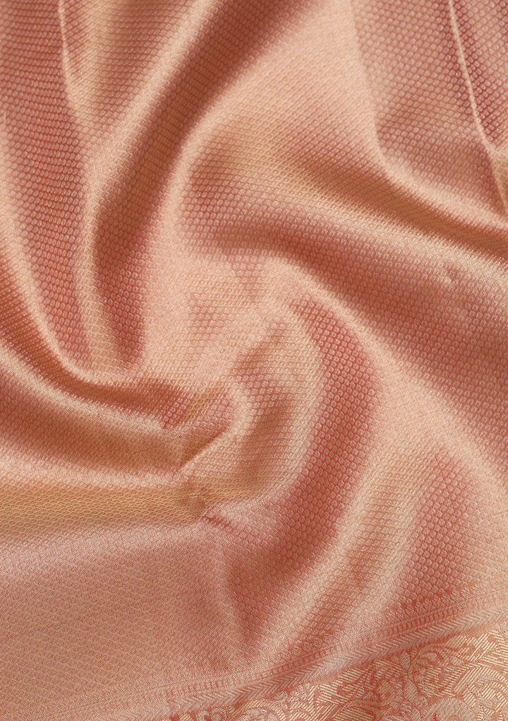 Brown Zariwork Tissue Silk Saree-Koskii