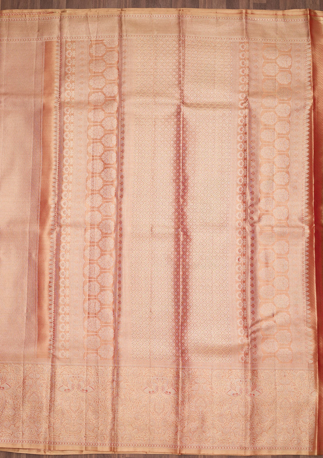 Brown Zariwork Tissue Silk Saree-Koskii