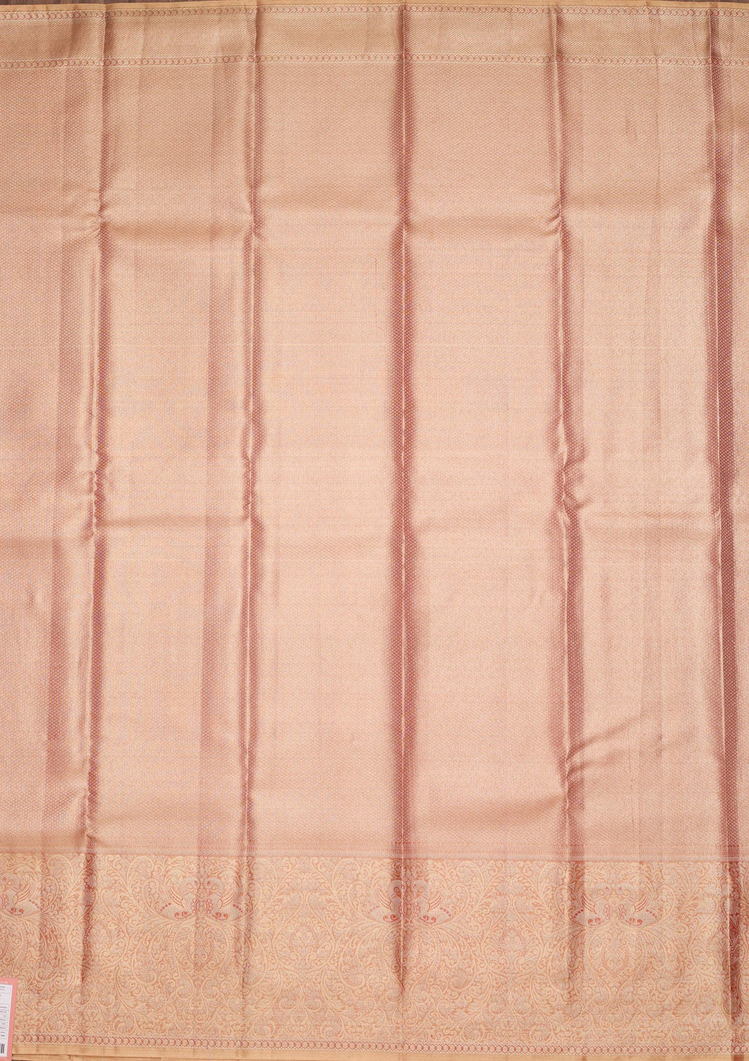 Brown Zariwork Tissue Silk Saree-Koskii