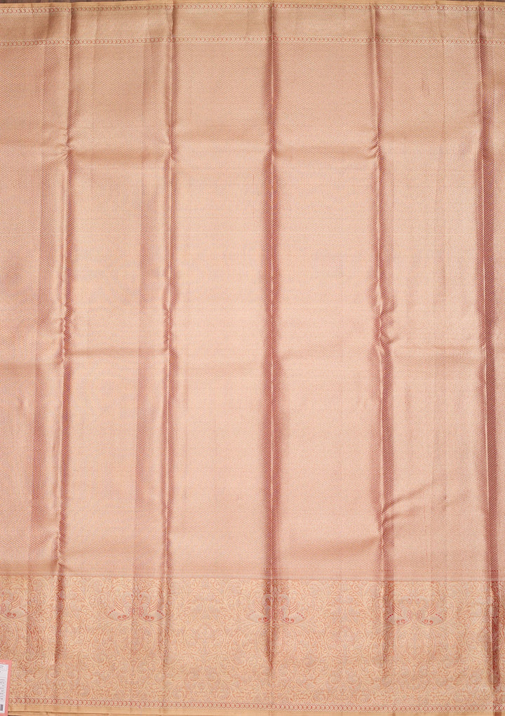 Brown Zariwork Tissue Silk Saree-Koskii