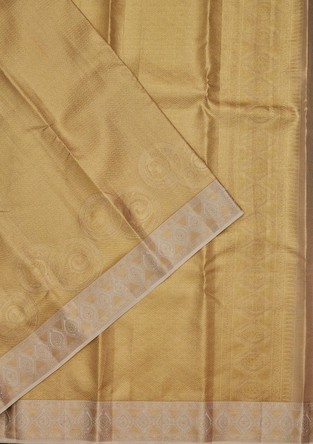 Lemon Yellow Zariwork Tissue Silk Saree-Koskii