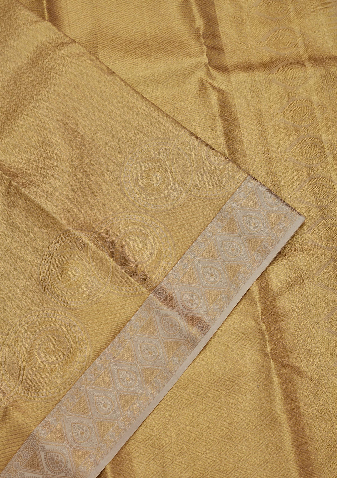 Lemon Yellow Zariwork Tissue Silk Saree-Koskii