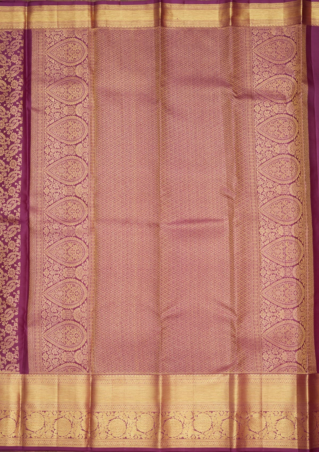 Purple Zariwork Pure Silk Saree-Koskii