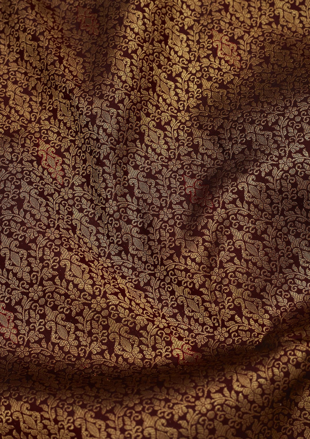 Brown Zariwork Pure Silk Saree-Koskii