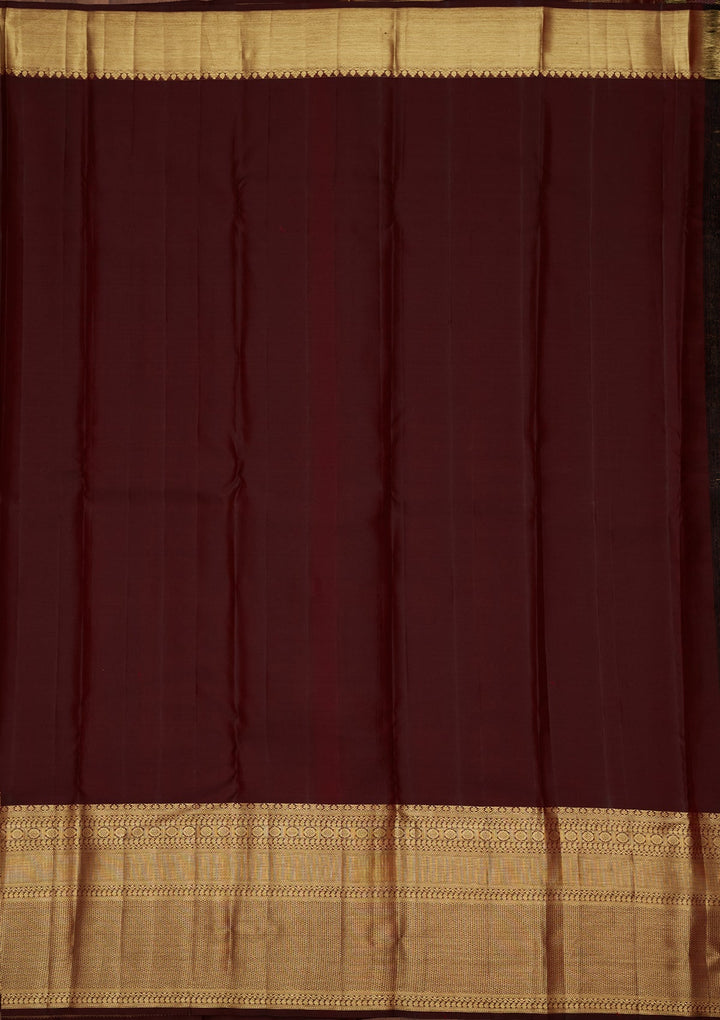 Brown Zariwork Pure Silk Saree-Koskii