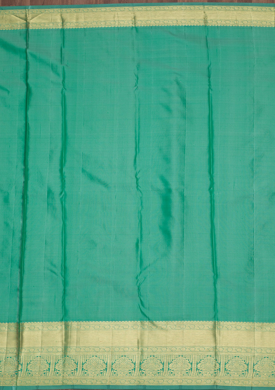 Rama Green Zariwork Pure Silk Saree-Koskii