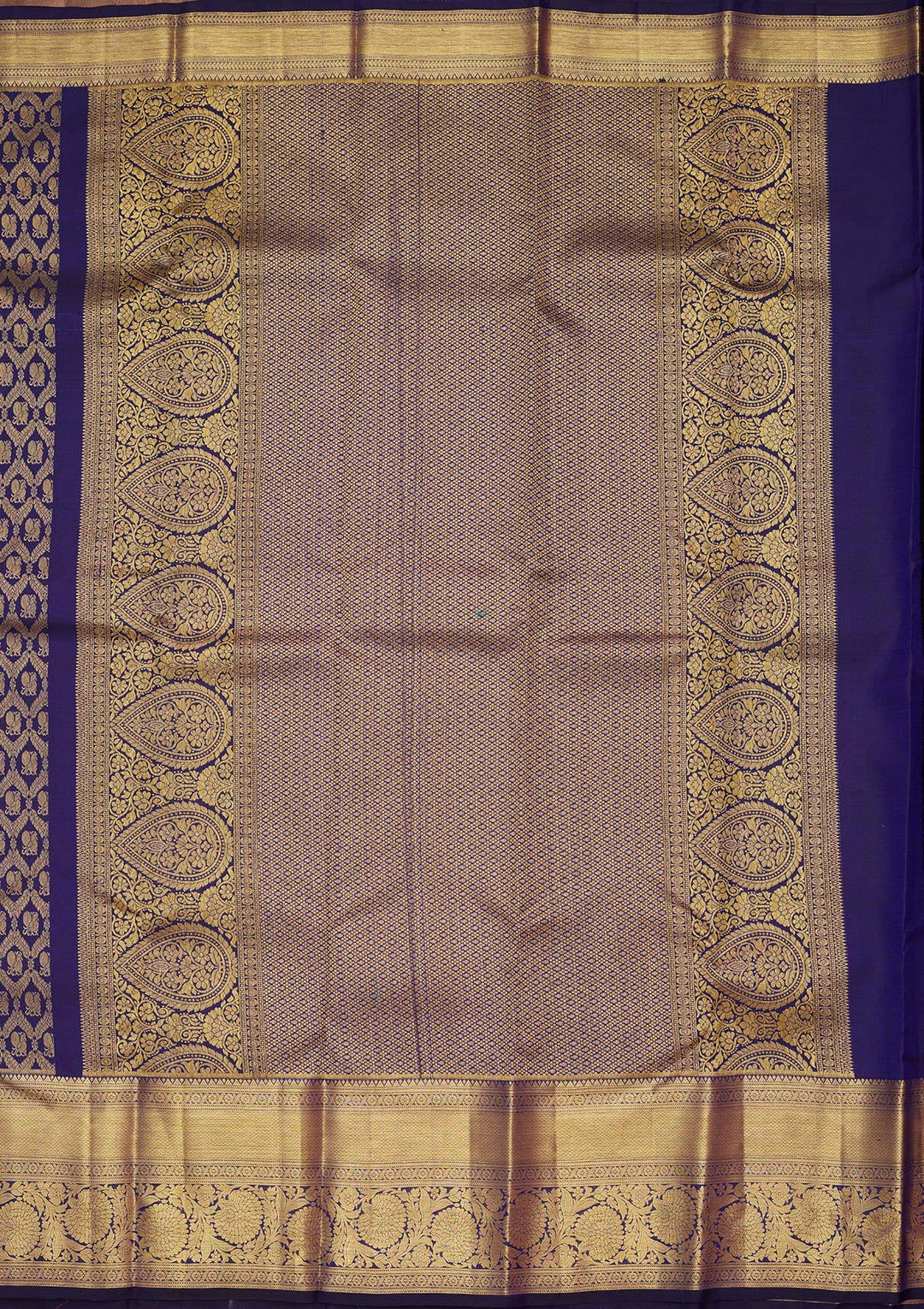 Royal Blue Zariwork Pure Silk Saree-Koskii
