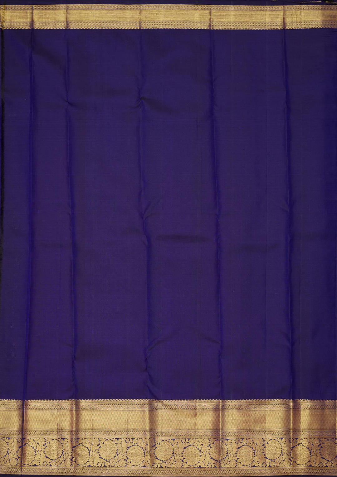 Royal Blue Zariwork Pure Silk Saree-Koskii