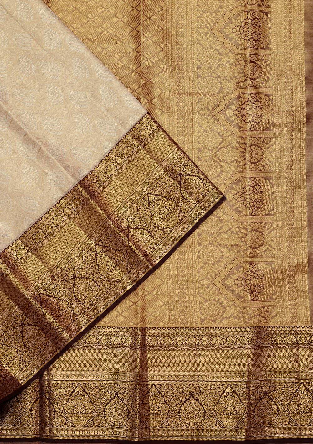 Gold Zariwork Tissue Silk Saree-Koskii