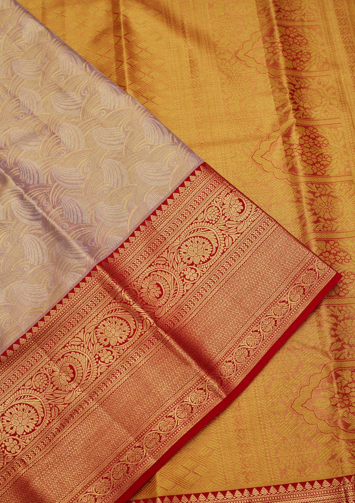 Gold Zariwork Tissue Silk Saree-Koskii