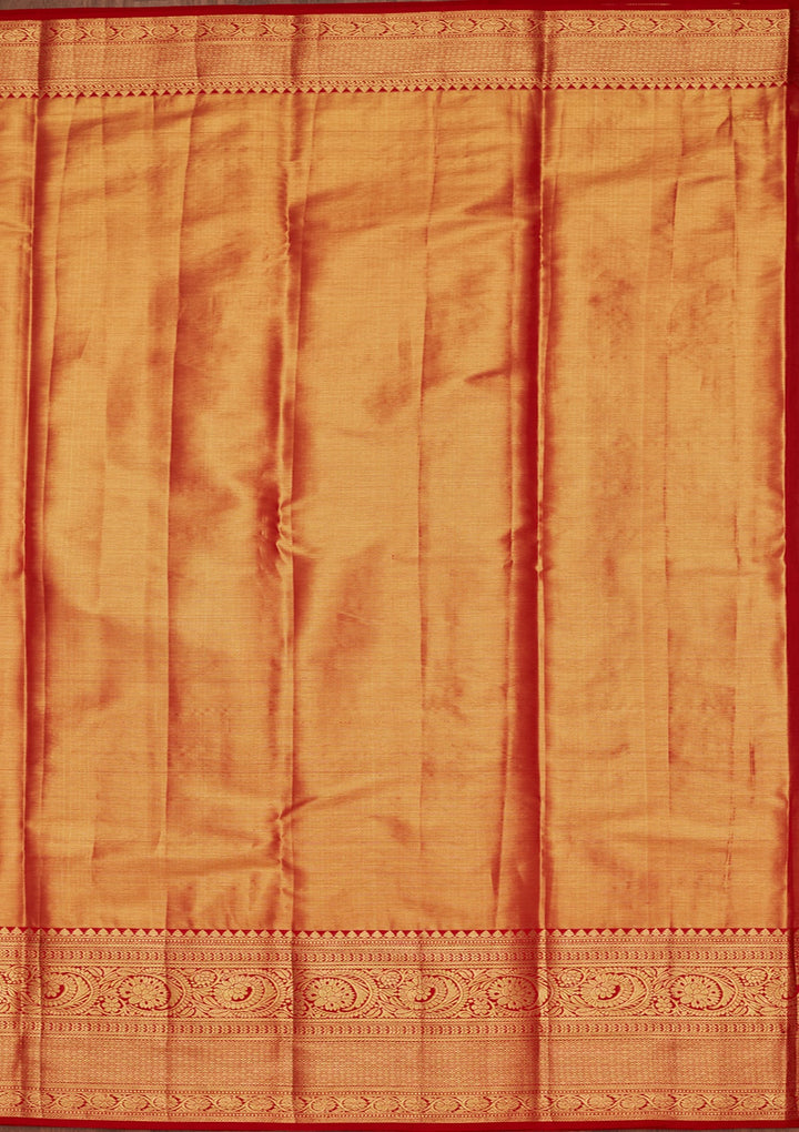 Gold Zariwork Tissue Silk Saree-Koskii