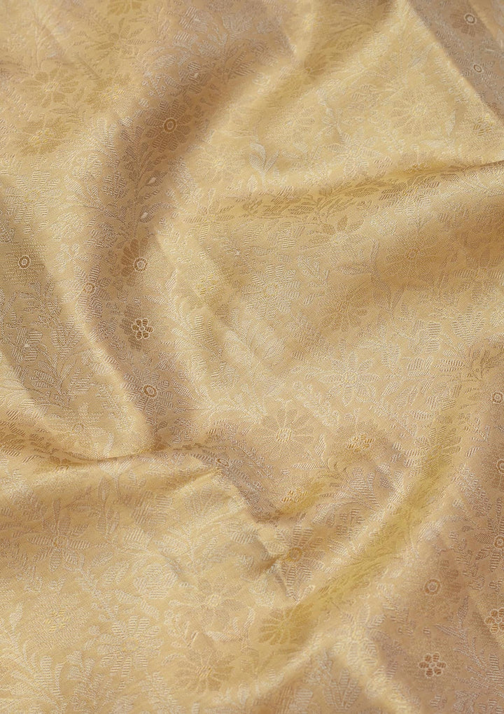 Pista Green Zariwork Tissue Silk Saree-Koskii