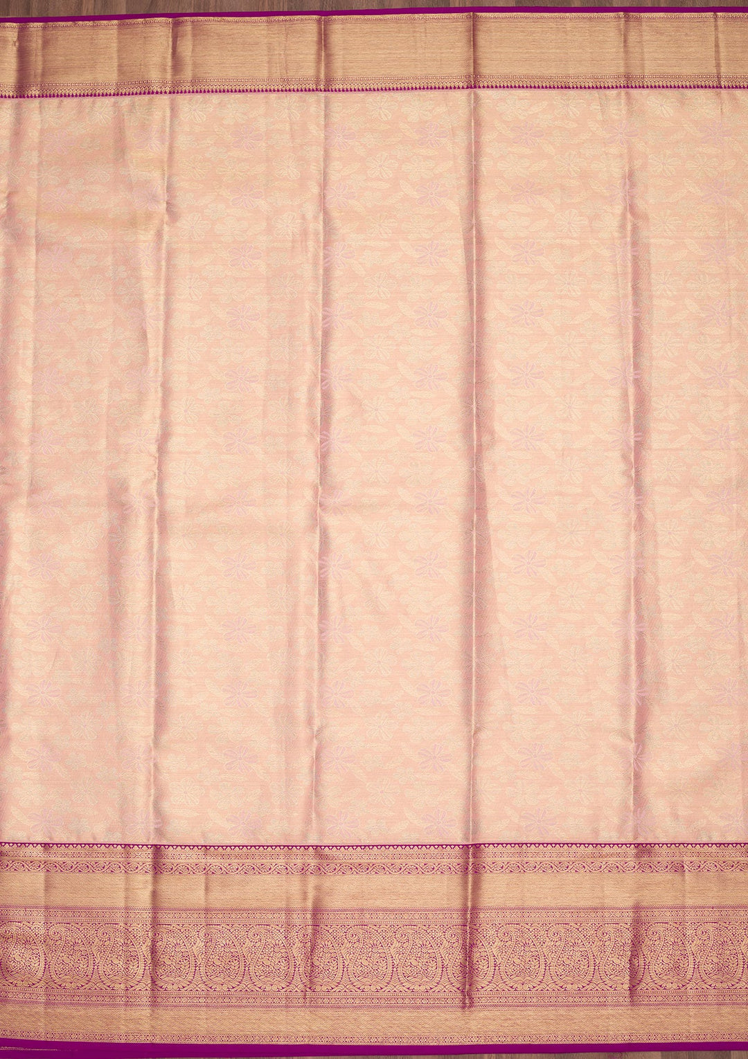 Peach Zariwork Tissue Silk Saree-Koskii