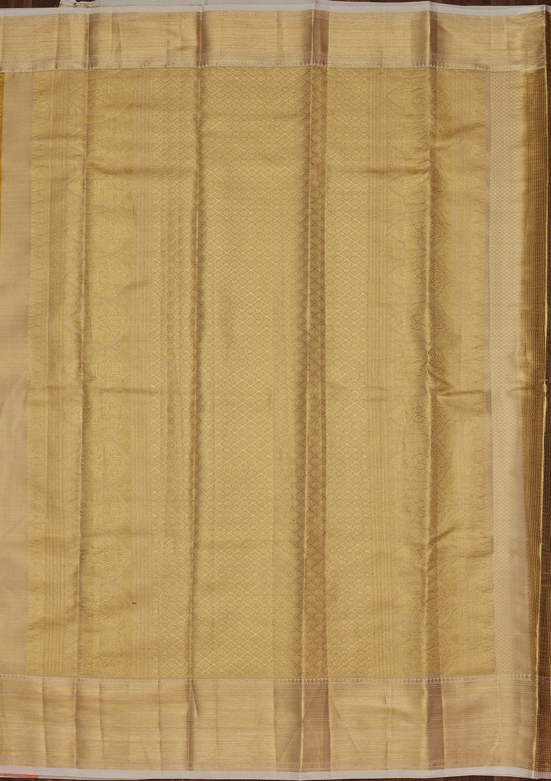 Lemon Yellow Zariwork Tissue Silk Saree-Koskii