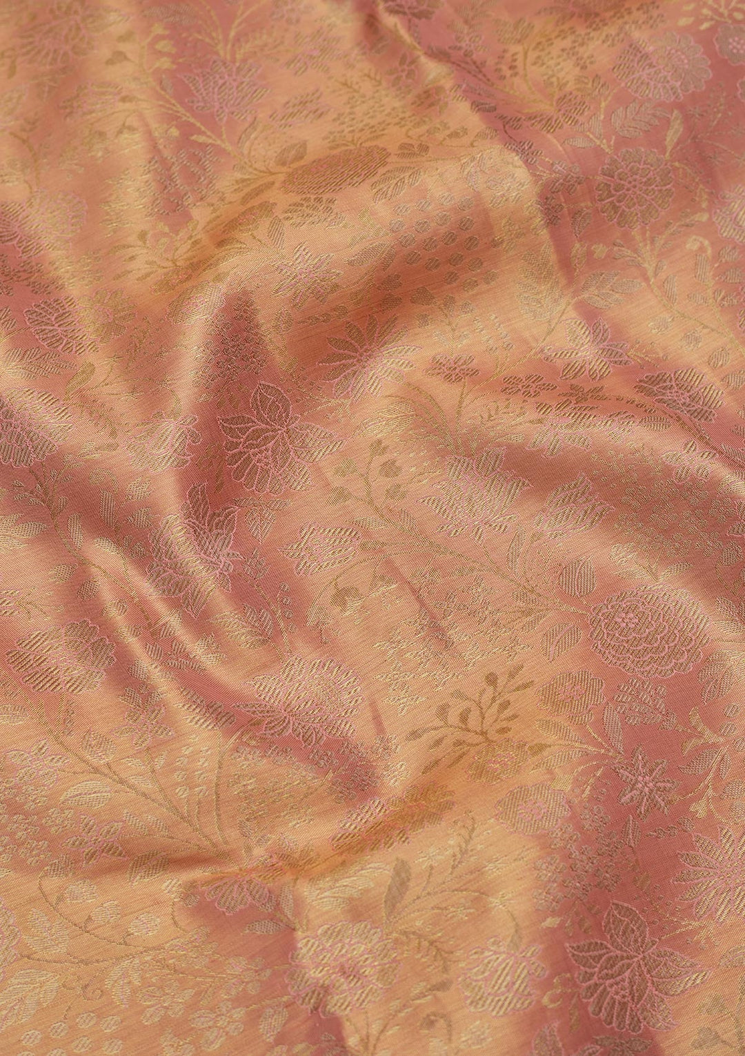 Peach Zariwork Tissue Silk Saree-Koskii