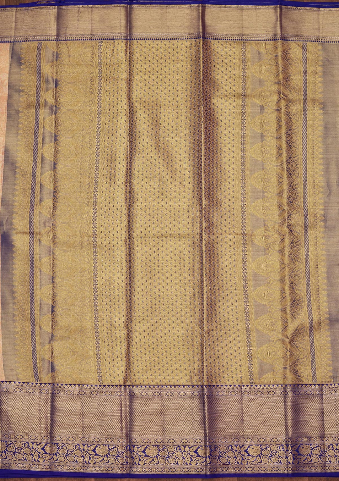 Peach Zariwork Tissue Silk Saree-Koskii