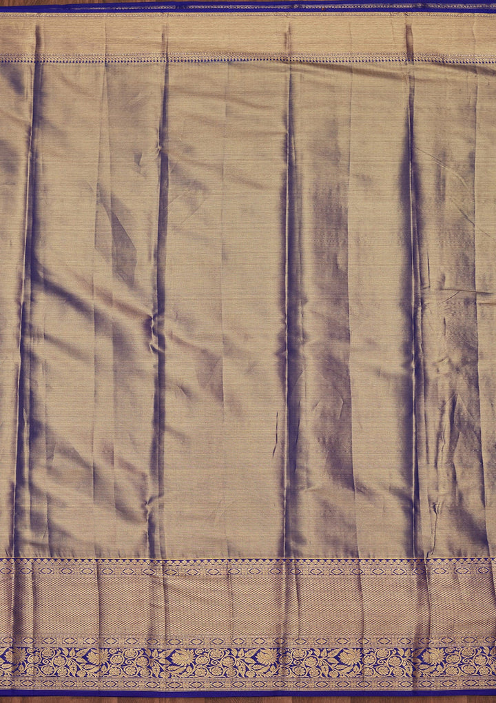 Peach Zariwork Tissue Silk Saree-Koskii