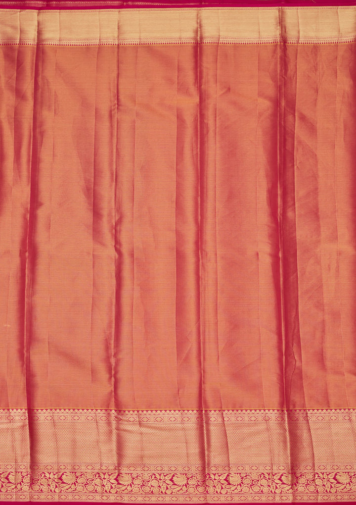 Mehandi Green Zariwork Tissue Silk Saree-Koskii