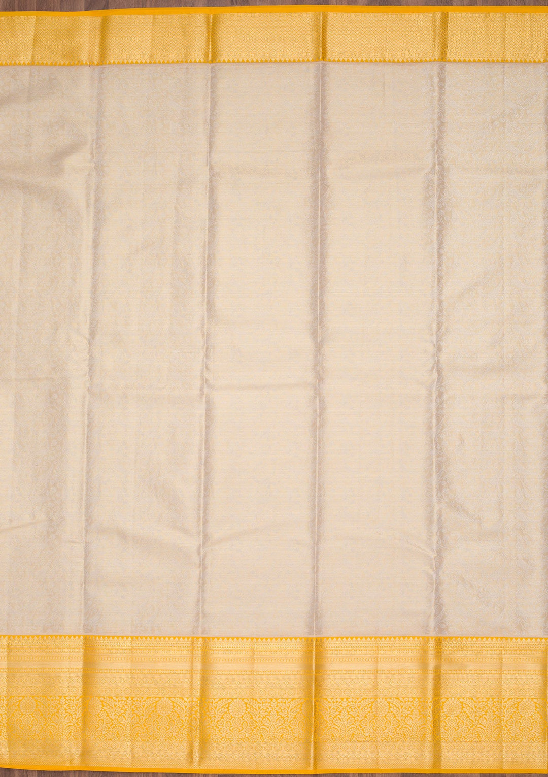 Cream Zariwork Tissue Silk Saree-Koskii