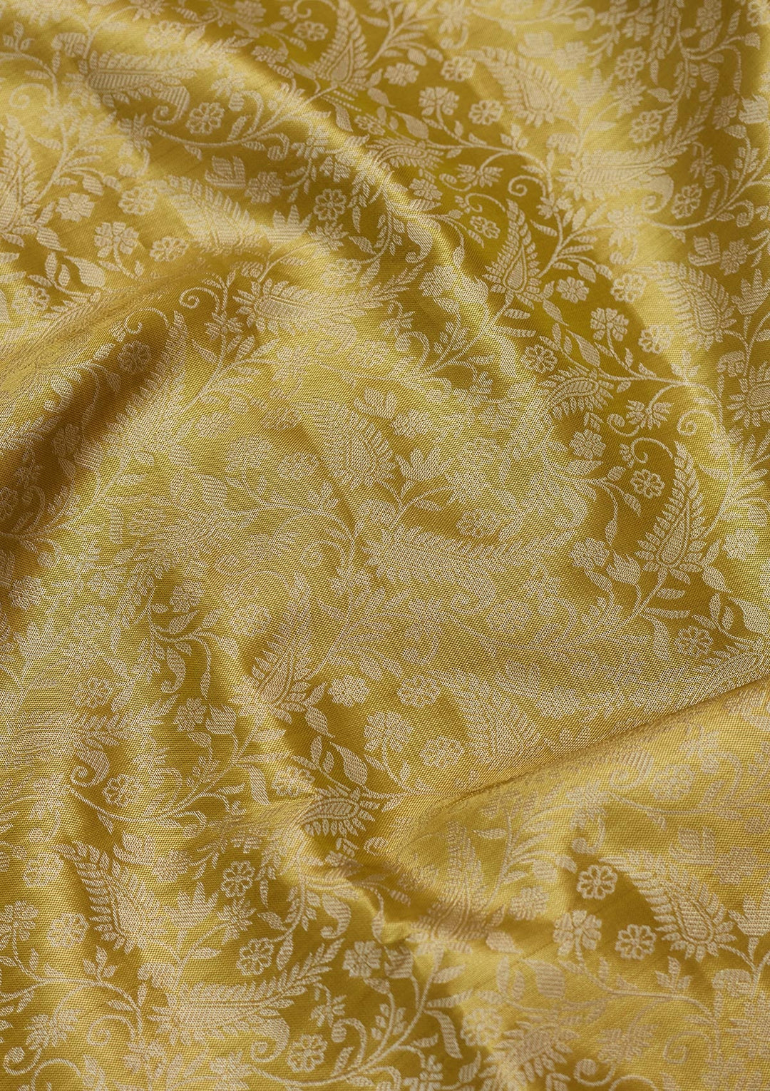 Mehandi Green Zariwork Tissue Silk Saree-Koskii