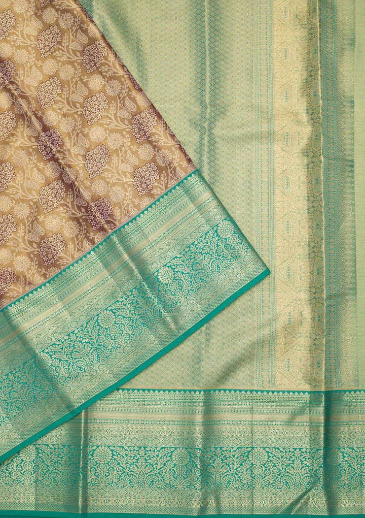 Mauve Zariwork Tissue Silk Saree-Koskii