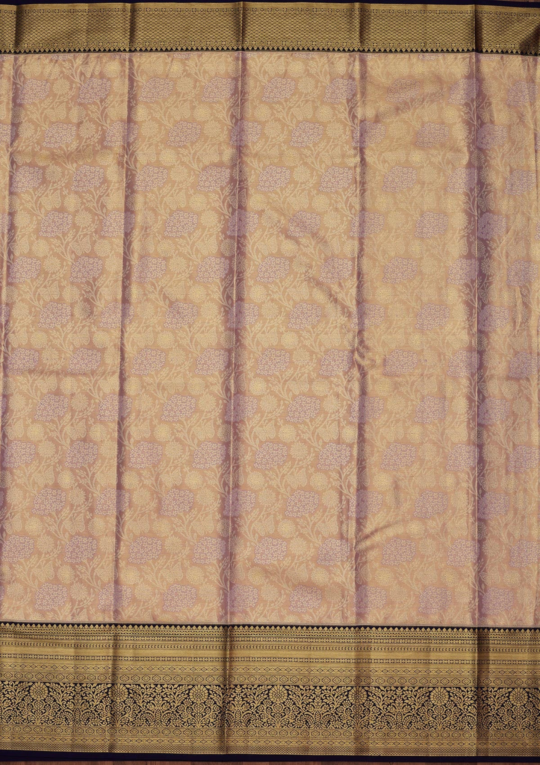 Peach Zariwork Tissue Silk Saree-Koskii