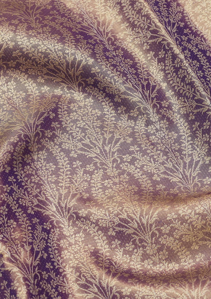 Grey Zariwork Tissue Silk Saree-Koskii