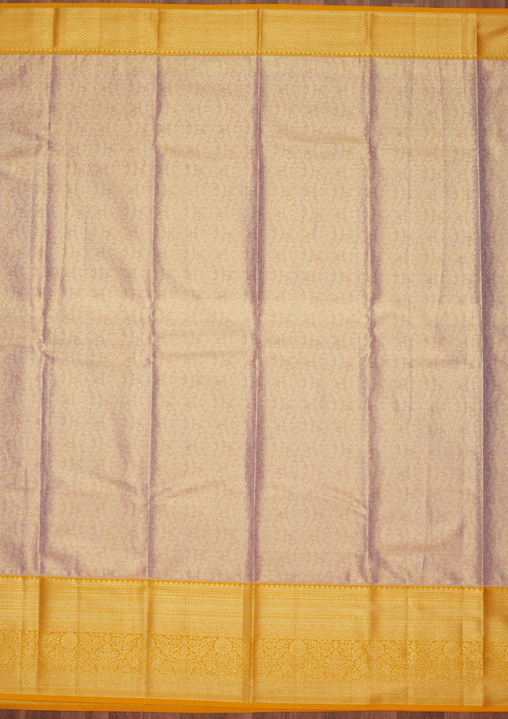 Mauve Zariwork Tissue Silk Saree-Koskii