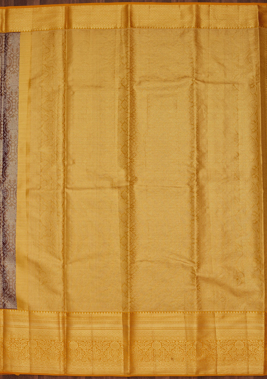 Brown Zariwork Tissue Silk Saree-Koskii