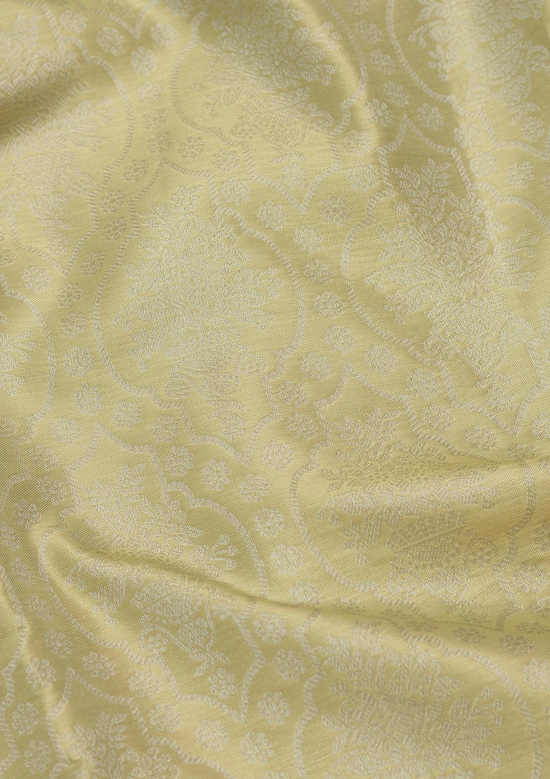 Pista Green Zariwork Tissue Silk Saree-Koskii
