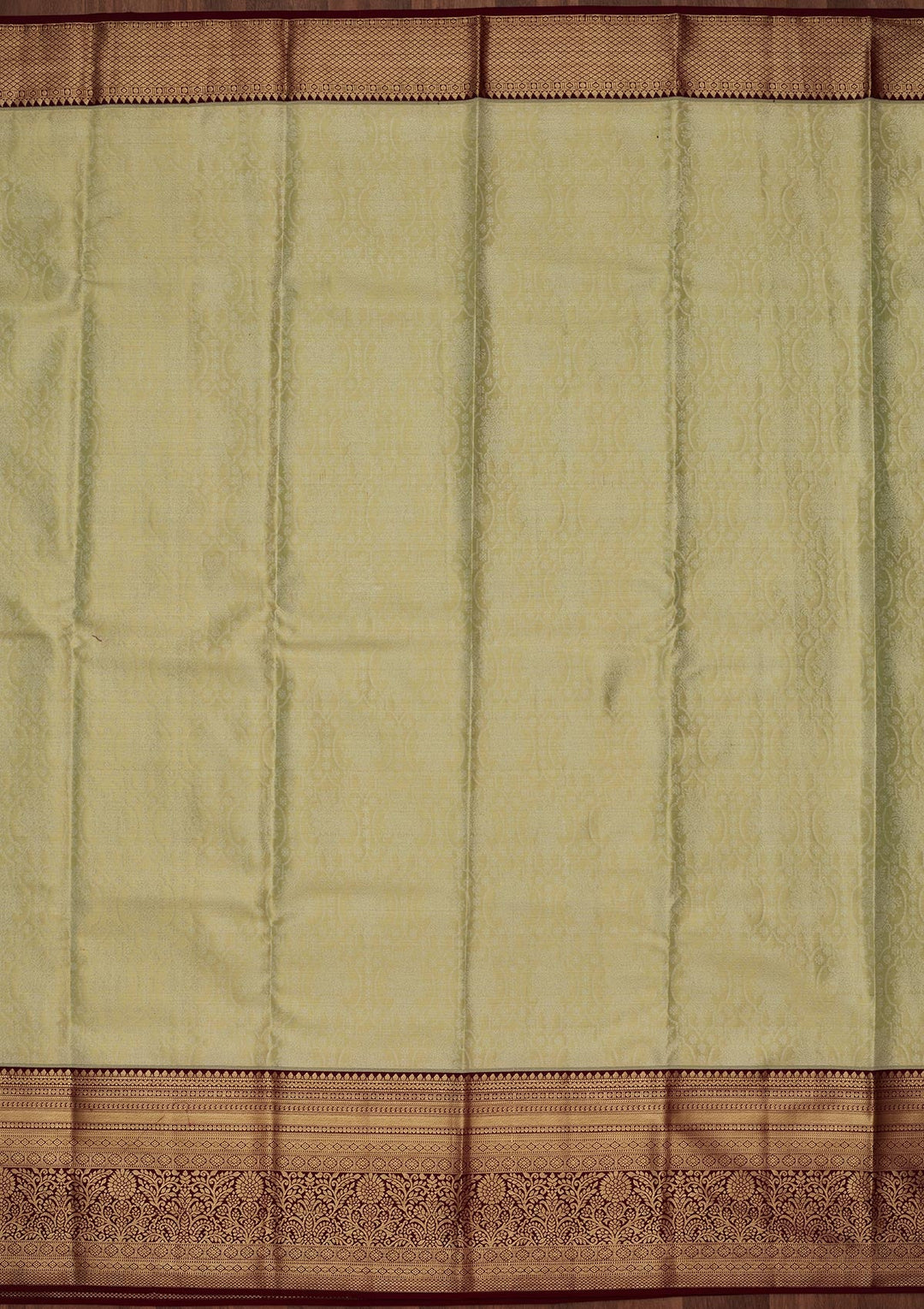 Pista Green Zariwork Tissue Silk Saree-Koskii